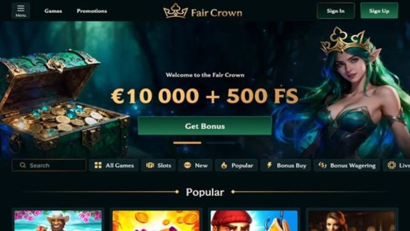 Faircrown Casino screenshot for New Zealand players
